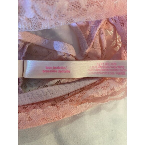 Victoria Secret Bralette  Bra Ombré Pink Lace Razorback Sexy Lingerie Sz Small - Picture 12 of 12
